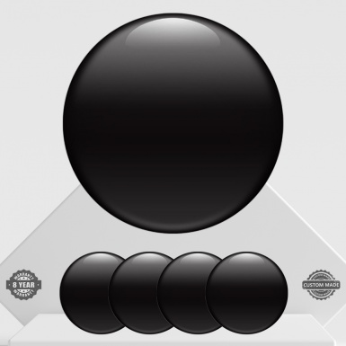 Wheel Silicone Emblems for Center Caps Black Edition