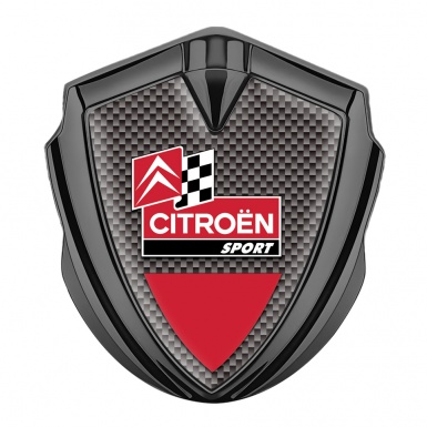 Citroen  Fender Metal Emblem Graphite Brushed Metal Effect 