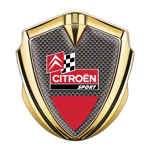 Citroen Fender Metal Emblem Gold Brushed Metal Effect 