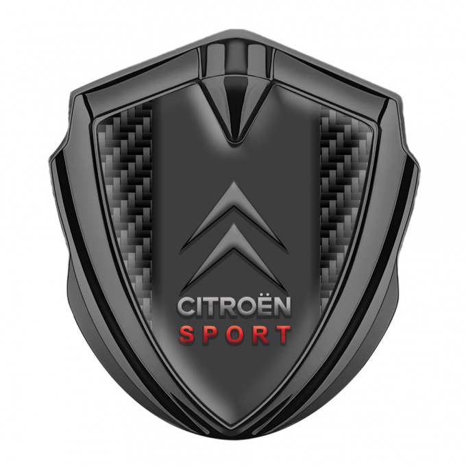Citroen Trunk Metal Emblem Badge Graphite Black Carbon Racing Edition
