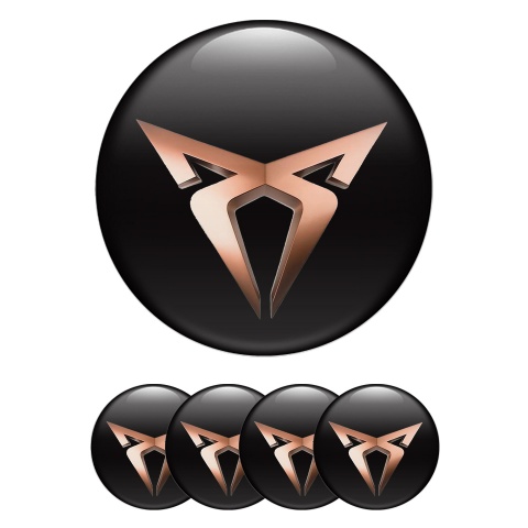 Seat Cupra Wheel Emblems for Center Caps Black