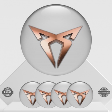 Seat Cupra Wheel Emblems for Center Caps Grey