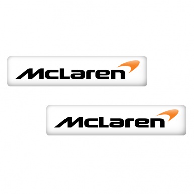Mclaren Silicone Sticker White Classic Design