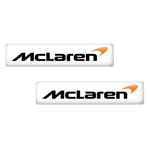 Mclaren Silicone Sticker White Classic Design