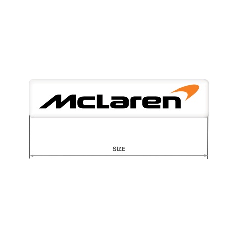 Mclaren Silicone Sticker White Classic Design