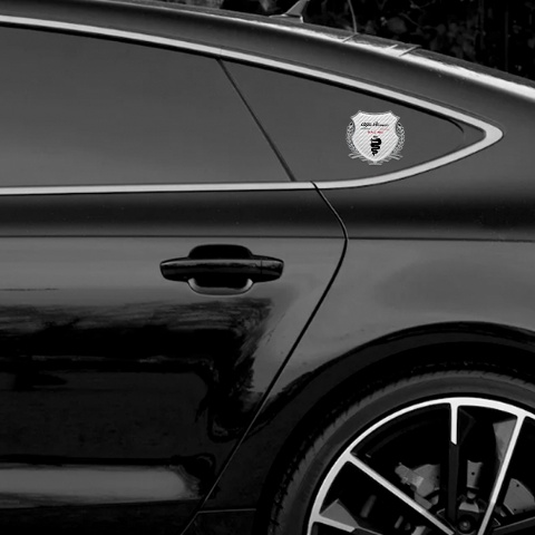Alfa Romeo Racing Trunk Emblem Badge Silver White Carbon Black Logo