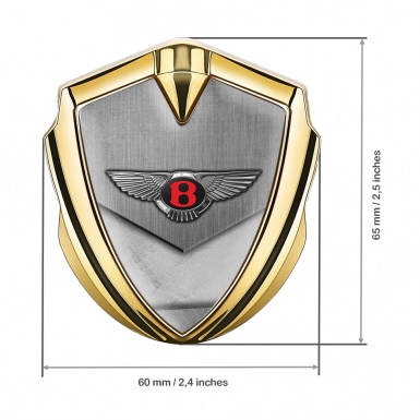 Bentley Trunk Metal Emblem Badge Gold Cross Plates Chrome Edition