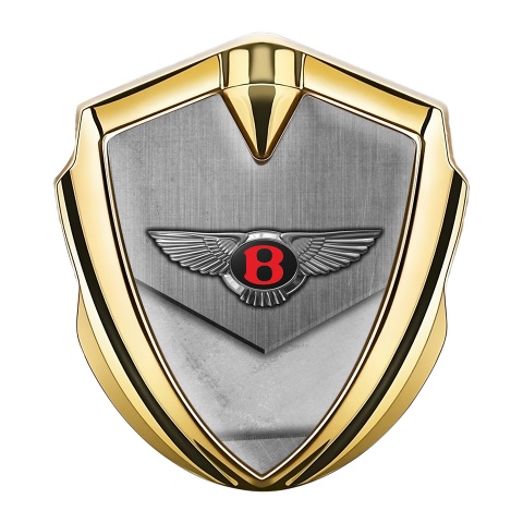 Bentley Trunk Metal Emblem Badge Gold Cross Plates Chrome Edition