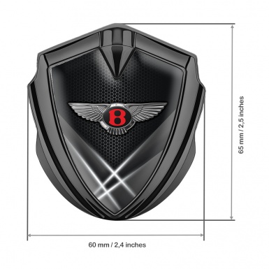 Bentley Self Adhesive Bodyside Emblem Graphite Hex Light Beams Design