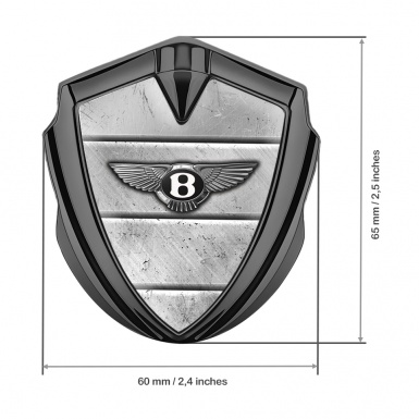 Bentley Bodyside Badge Self Adhesive Graphite Stone Slabs Effect Design