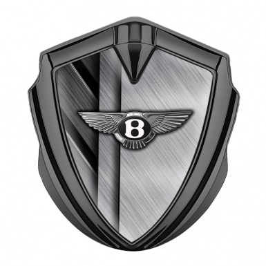 Bentley Tuning Emblem Self Adhesive Graphite Crossed Brushed Metal Effect