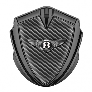 Bentley Tuning Emblem Self Adhesive Graphite Dark Carbon Chrome Effect