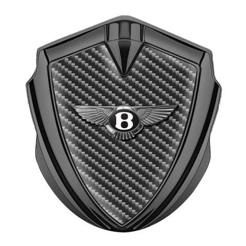 Bentley Tuning Emblem Self Adhesive Graphite Dark Carbon Chrome Effect