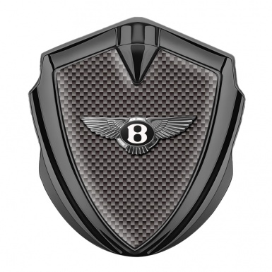 Bentley Fender Emblem Domed Badge Graphite Grey Carbon Classic Logo