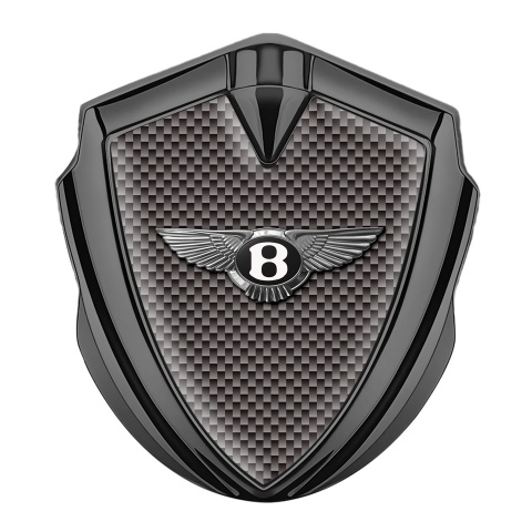 Bentley Fender Emblem Domed Badge Graphite Grey Carbon Classic Logo