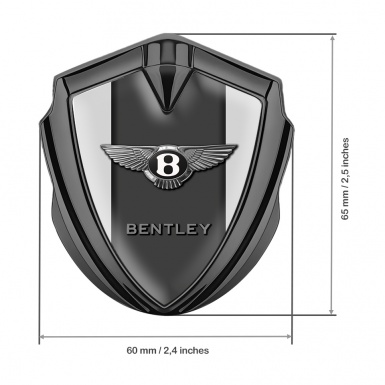 Bentley Trunk Emblem Badge Graphite Grey Base Center Plate Chrome Logo