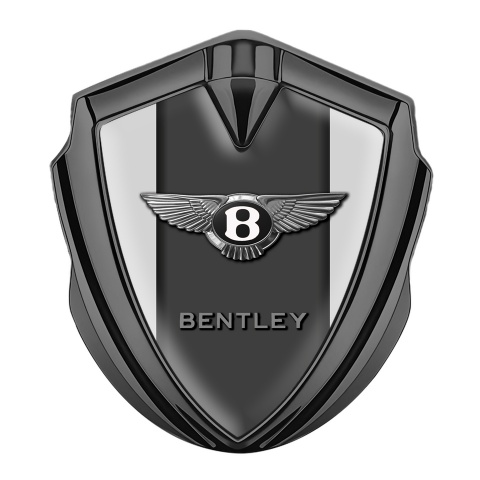 Bentley Trunk Emblem Badge Graphite Grey Base Center Plate Chrome Logo