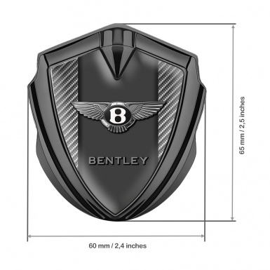 Bentley Metal Emblem Self Adhesive Graphite Light Carbon Center Plate Design