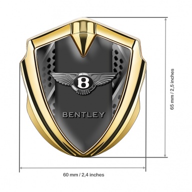 Bentley Self Adhesive Bodyside Emblem Gold Bladed Effect Classic Logo