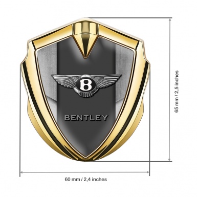 Bentley Bodyside Badge Self Adhesive Gold Dusty Surface Effect Edition