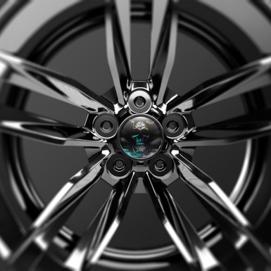 Skull Center Hub Dome Stickers Super Star
