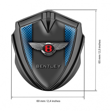 Bentley Self Adhesive Bodyside Emblem Graphite Blue Grate Central Pilon