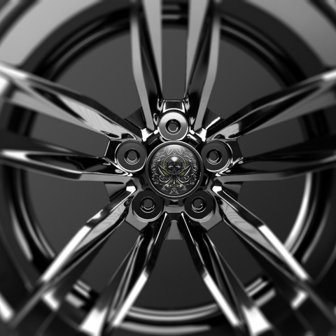 Skull Wheel Center Caps Emblem Vintage