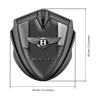 Bentley Bodyside Badge Self Adhesive Graphite Torn Metal Grid Classic Logo