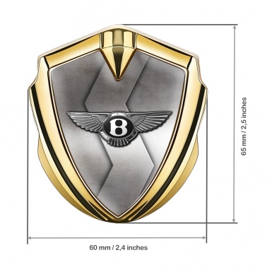 Bentley Self Adhesive Bodyside Emblem Gold Zig Zag Plate Effect Edition