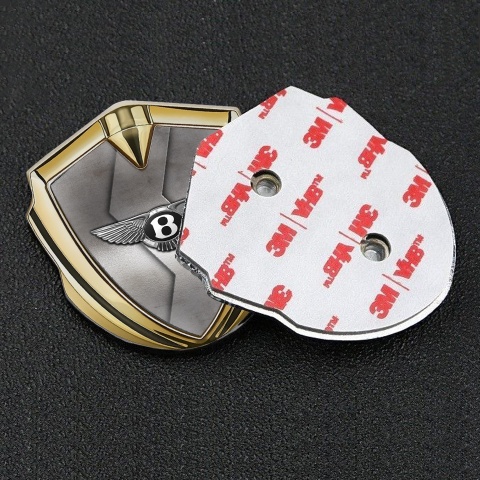 Bentley Self Adhesive Bodyside Emblem Gold Zig Zag Plate Effect Edition