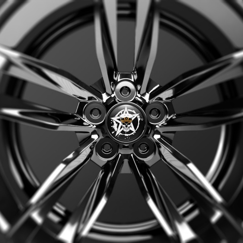 Skull Wheel Center Caps Emblem Captain Jack