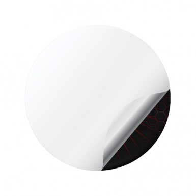 Skull Sticker Wheel Center Hub Cap Red Style