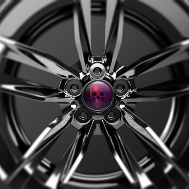 Skull Wheel Center Caps Emblem Stone Face