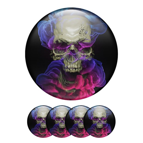 Skull Sticker Wheel Center Hub Cap Smoke Screen