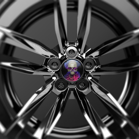 Skull Sticker Wheel Center Hub Cap Smoke Screen