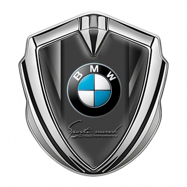 BMW Trunk Emblem Badge Silver Grey Pilon Sport Mind Edition