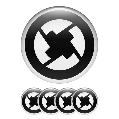 ZRX Crypto Domed Stickers Black White
