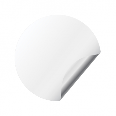 1inch Network Crypto Silicone Stickers White