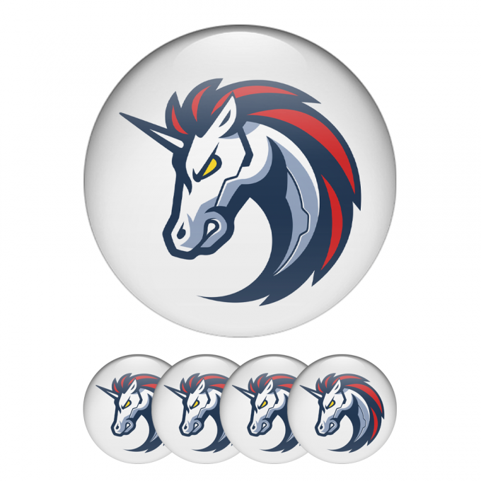 1inch Network Crypto Silicone Stickers White