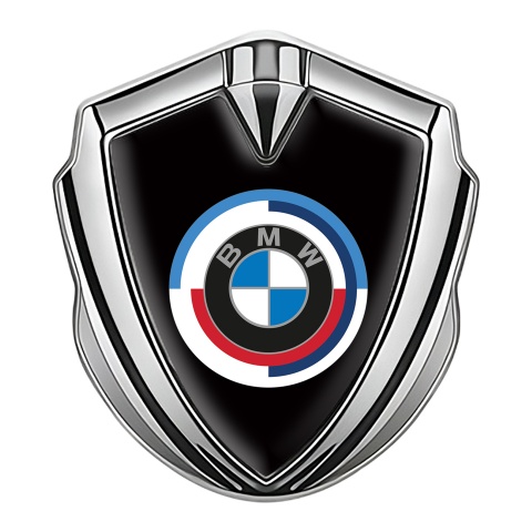 BMW Trunk Emblem Badge Silver Black Foundation Color Logo Design