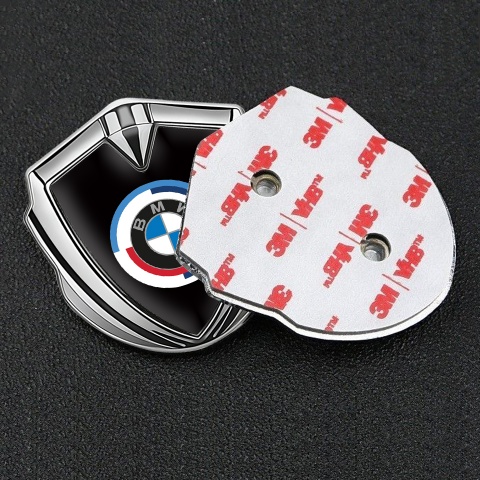 BMW Trunk Emblem Badge Silver Black Foundation Color Logo Design