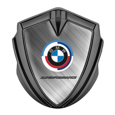 BMW Bodyside Domed Emblem Graphite Brushed Metal Effect M Performance