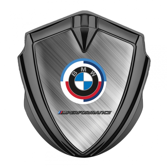 BMW Bodyside Domed Emblem Graphite Brushed Metal Effect M Performance