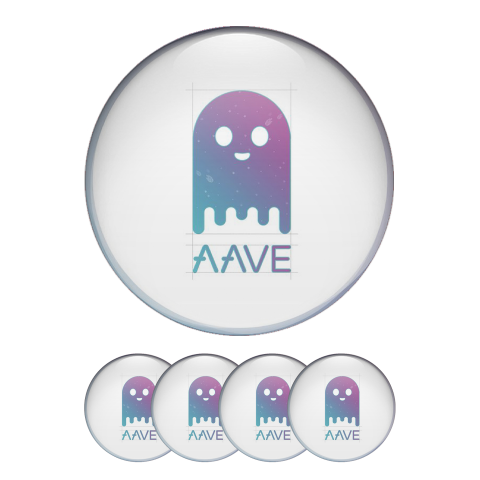 Aave Crypto 3D Silicone Stickers