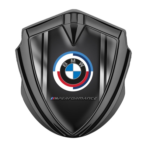 BMW Tuning Emblem Self Adhesive Graphite Black Base M Performance