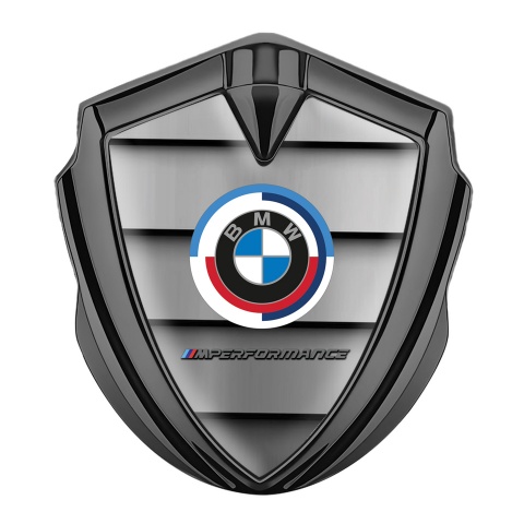 BMW Trunk Metal Emblem Badge Graphite Shutter Effect M Performance