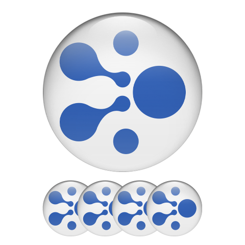 Elf Crypto Domed Stickers White Logo