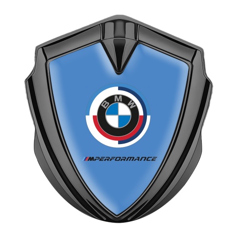 BMW Bodyside Domed Emblem Graphite Light Blue Base M Performance