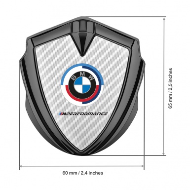 BMW Tuning Emblem Self Adhesive Graphite White Carbon M Performance