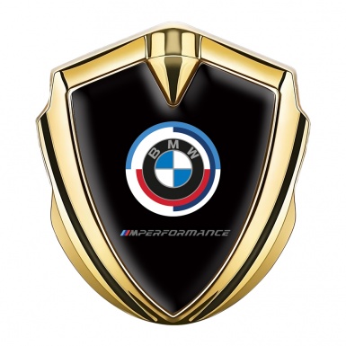 BMW Trunk Emblem Badge Gold Black Base M Performance Edition